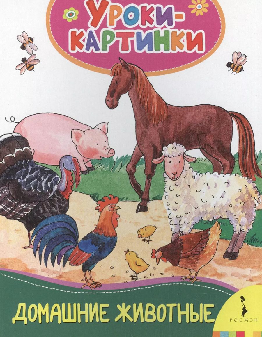 Обложка книги "Елена Мазанова: Домашние животные. Уроки-картинки"