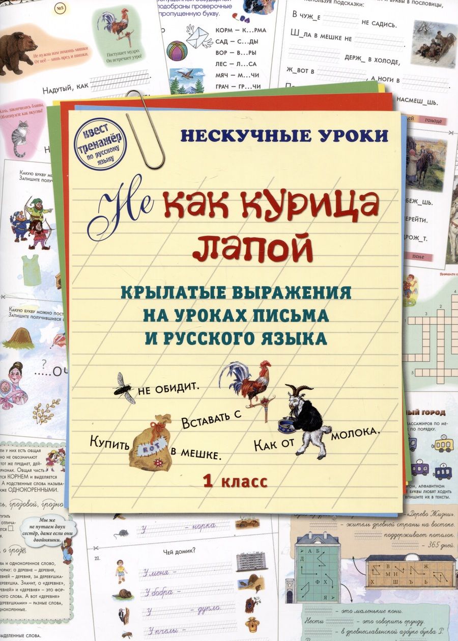 Обложка книги "Жукова: Не как курица лапой. Крылатые выражения на уроках письма и русского языка. 1 класс"