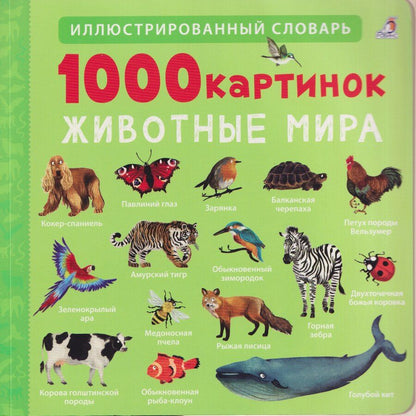 Обложка книги "1000 картинок. Животные мира"