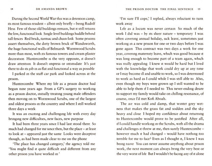 Amanda Brown: The Prison Doctor. The Final Sentence