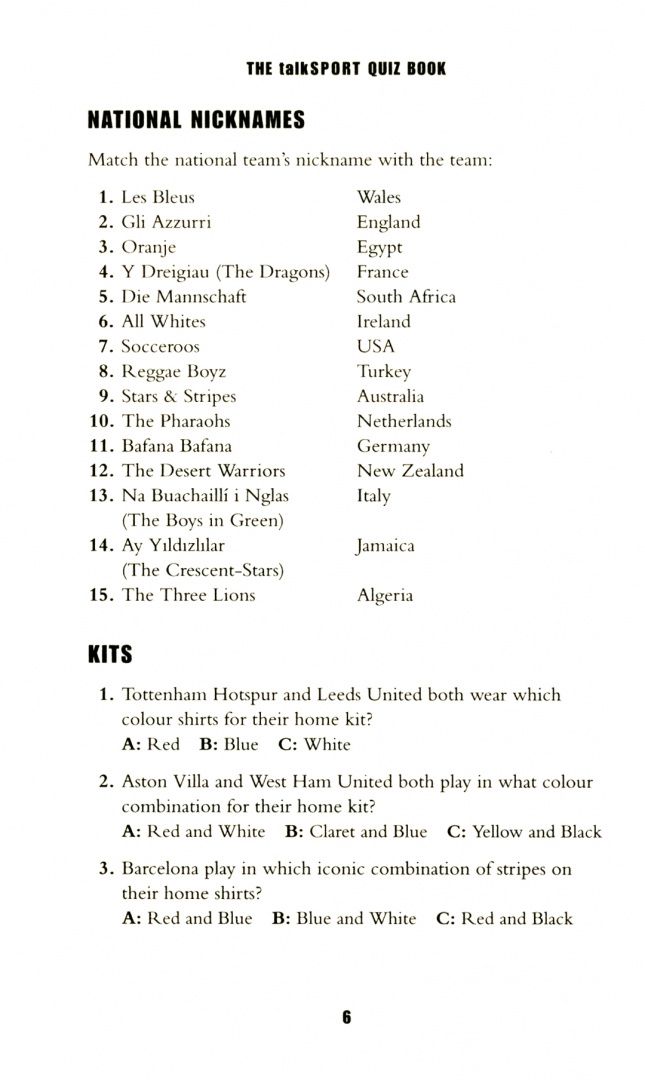 The TalkSport Quiz Book
