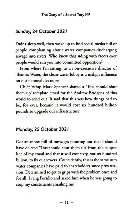 Secret The: The Diary of a Secret Tory MP