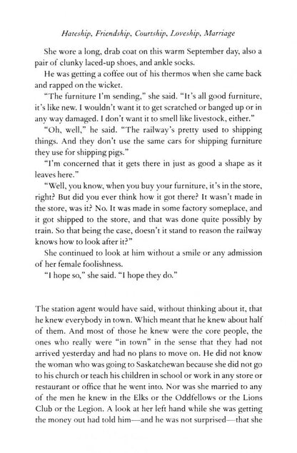 Alice Munro: Hateship, Friendship, Courtship, Loveship, Marriage