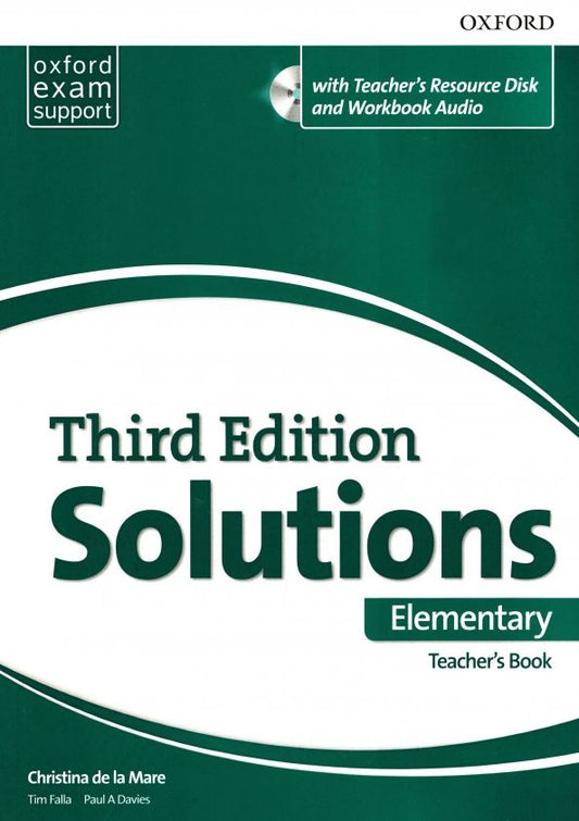 Paul Davies: Solutions. Elementary. Third Edition. Teacher's Book with Teacher's Resource Disk Pack