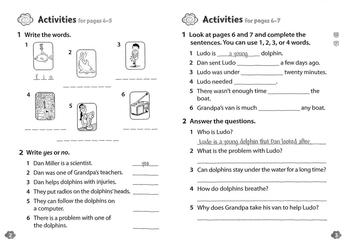 Swimming with Dolphins. Level 4. Activity book