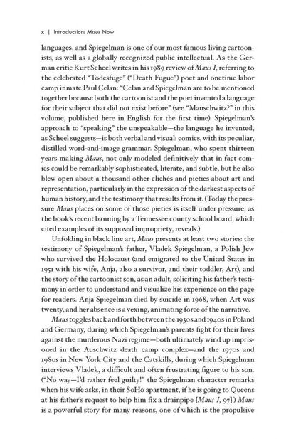 Art Spiegelman: Maus Now. Selected Writing