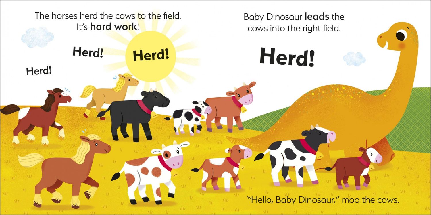 Baby Dinosaur on the Farm