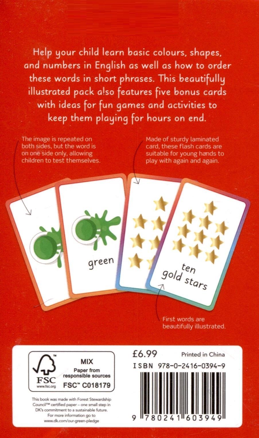 Junior First Words Colours, Shapes, and Numbers. Flash Cards