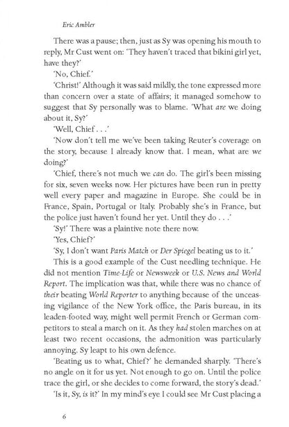 Eric Ambler: A Kind of Anger
