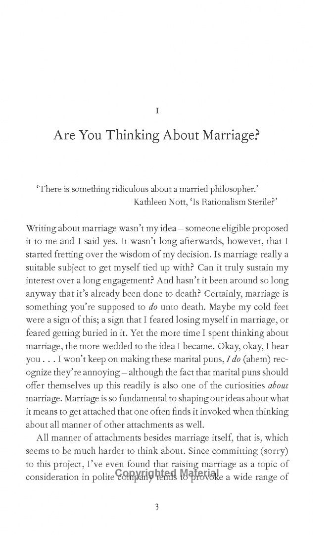 Devorah Baum: On Marriage
