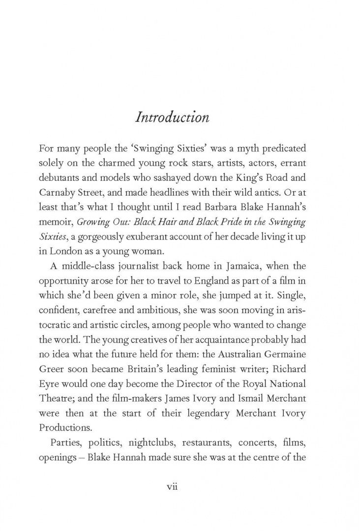 Barbara Hannah: Growing Out. Black Hair and Black Pride in the Swinging 60s