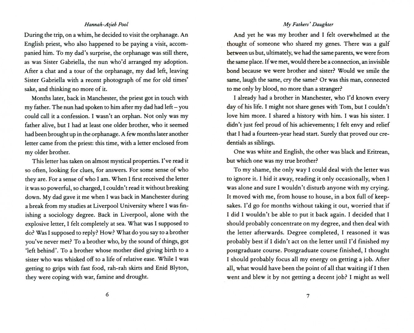 Hannah-Azieb Pool: My Fathers' Daughter