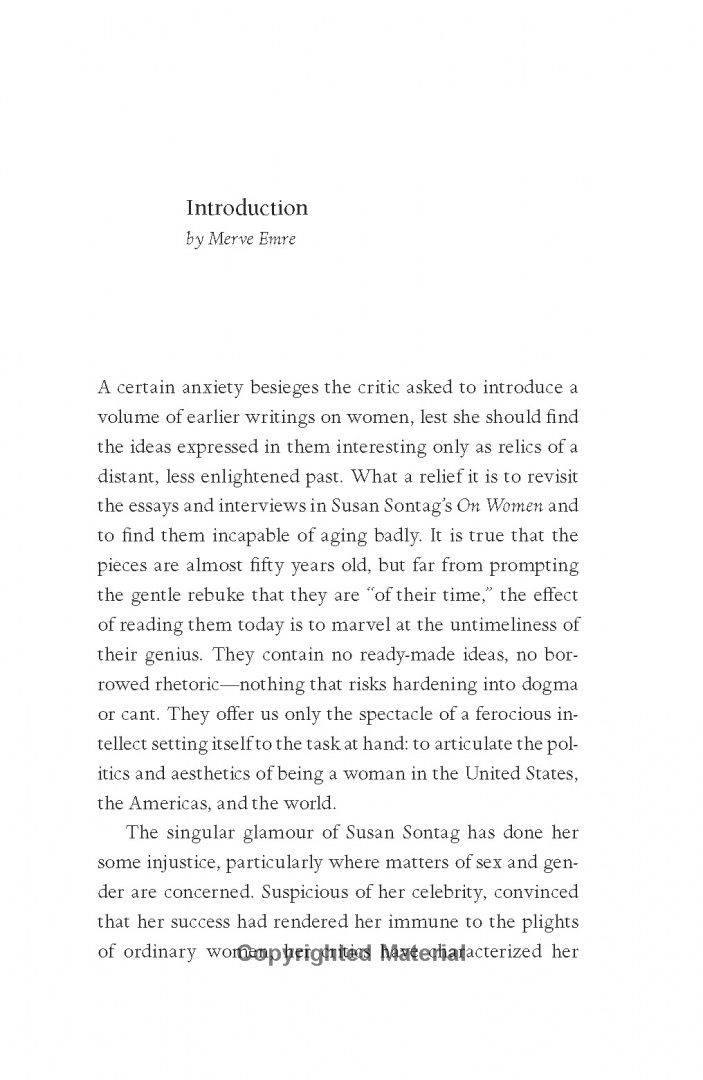 Susan Sontag: On Women