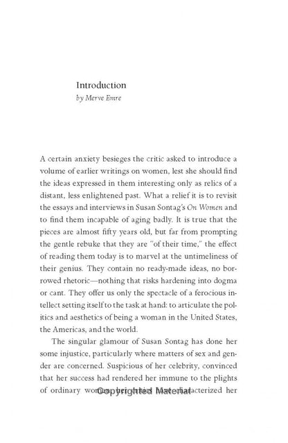 Susan Sontag: On Women