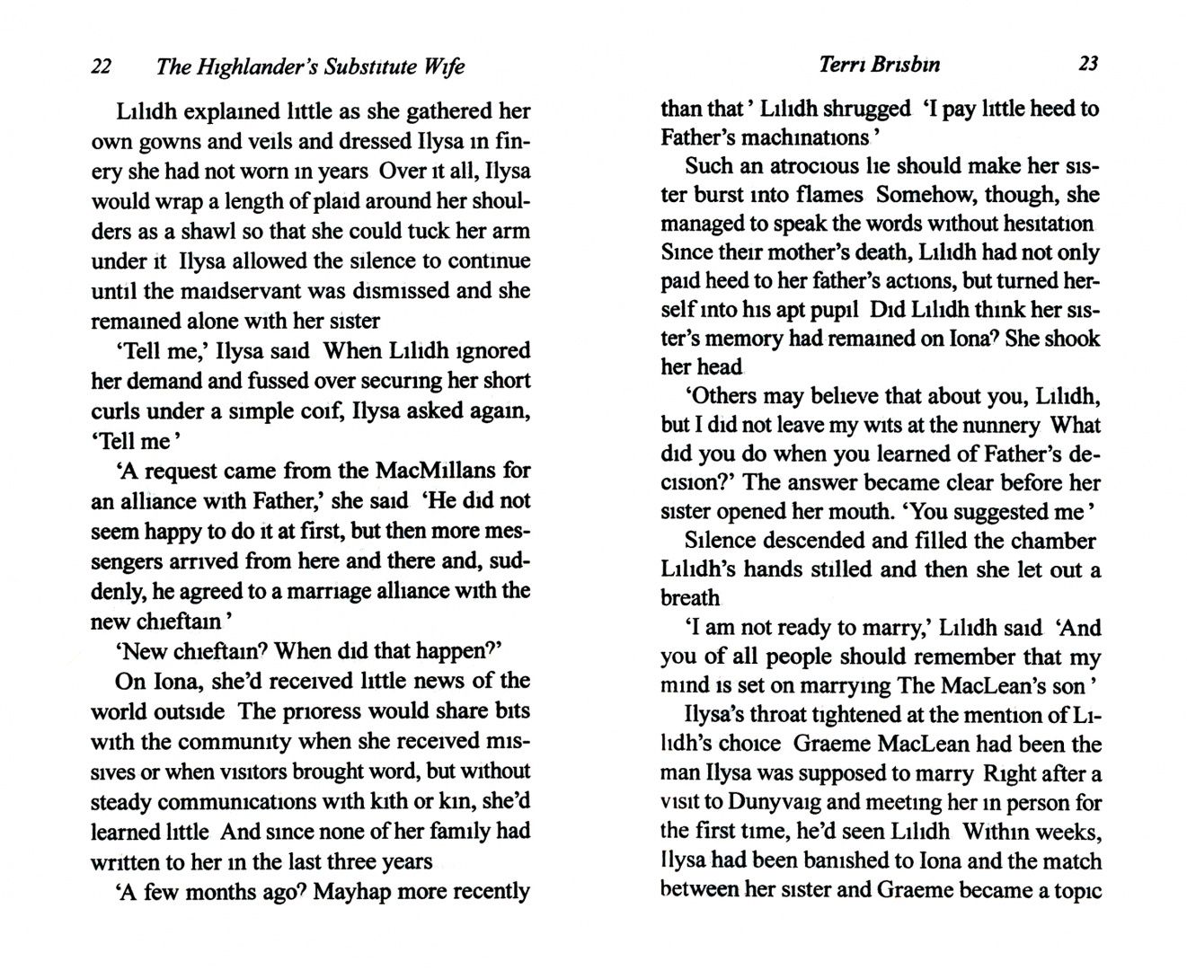 Terri Brisbin: The Highlander's Substitute Wife