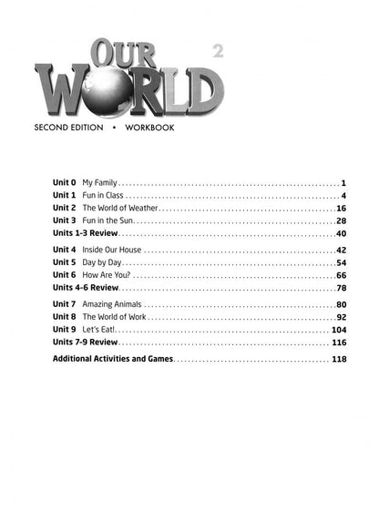 Our World. 2nd Edition. Level 2. Workbook with Online Practice