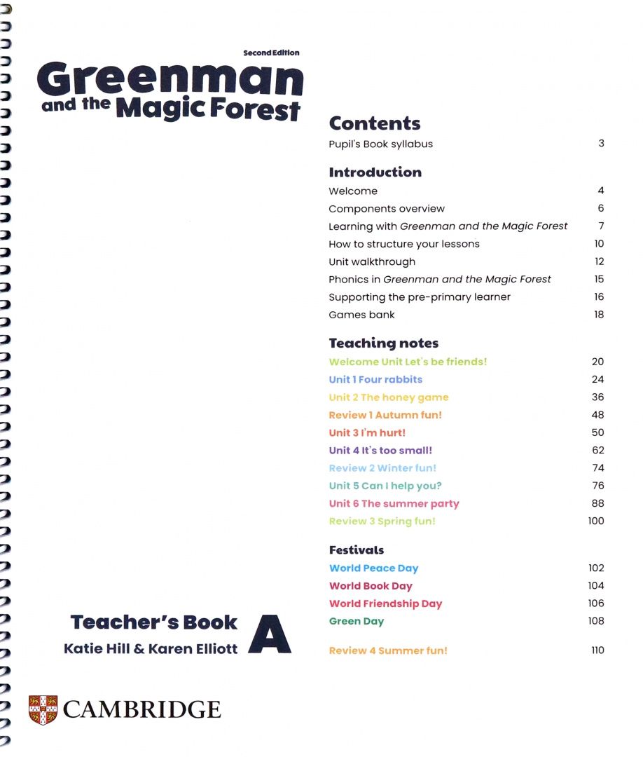 Katie Hill: Greenman and the Magic Forest. 2nd Edition. Level A. Teacher’s Book with Digital Pack