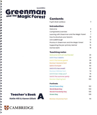 Katie Hill: Greenman and the Magic Forest. 2nd Edition. Level A. Teacher’s Book with Digital Pack