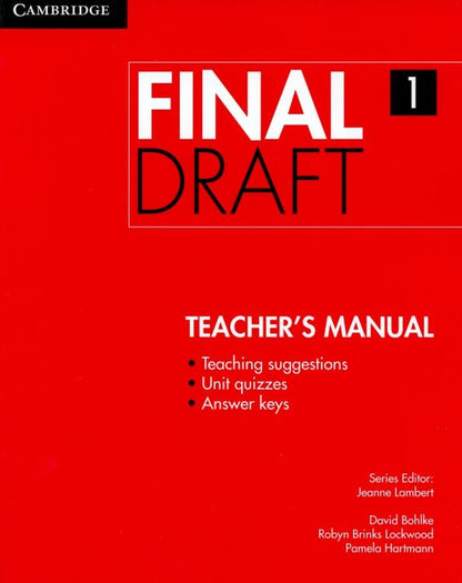 David Bohlke: Final Draft. Level 1. Teacher's Manual