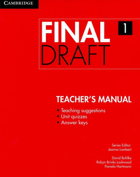 David Bohlke: Final Draft. Level 1. Teacher's Manual