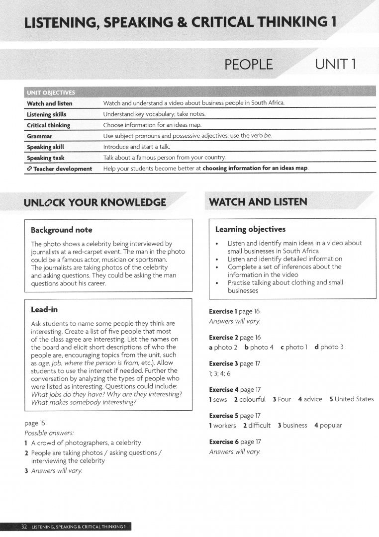 Jessica Williams: Unlock. 2nd Edition. Levels 1–5. Teacher’s Manual and Development Pack with Downloadable Audio