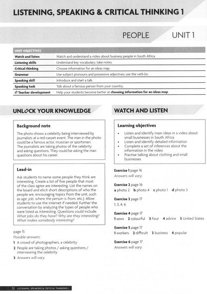 Jessica Williams: Unlock. 2nd Edition. Levels 1–5. Teacher’s Manual and Development Pack with Downloadable Audio
