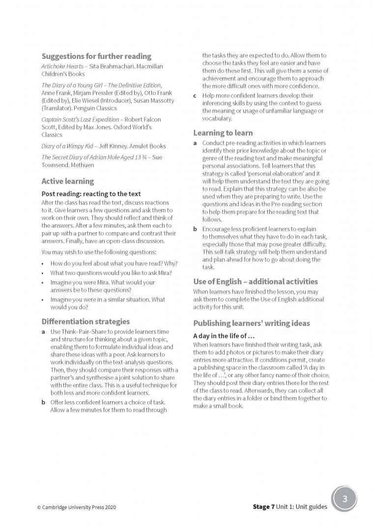 Annie Altamirano: Cambridge Grammar and Writing Skills 7-9 Teacher's Resource