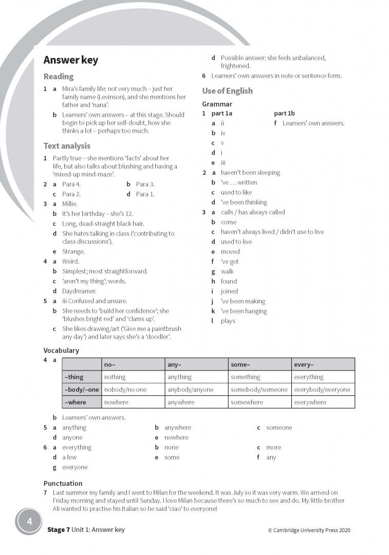 Annie Altamirano: Cambridge Grammar and Writing Skills 7-9 Teacher's Resource