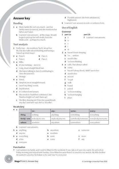 Annie Altamirano: Cambridge Grammar and Writing Skills 7-9 Teacher's Resource