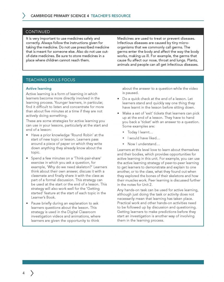 Fiona Baxter: Cambridge Primary Science. 2nd Edition. Stage 4. Teacher's Resource with Digital Access