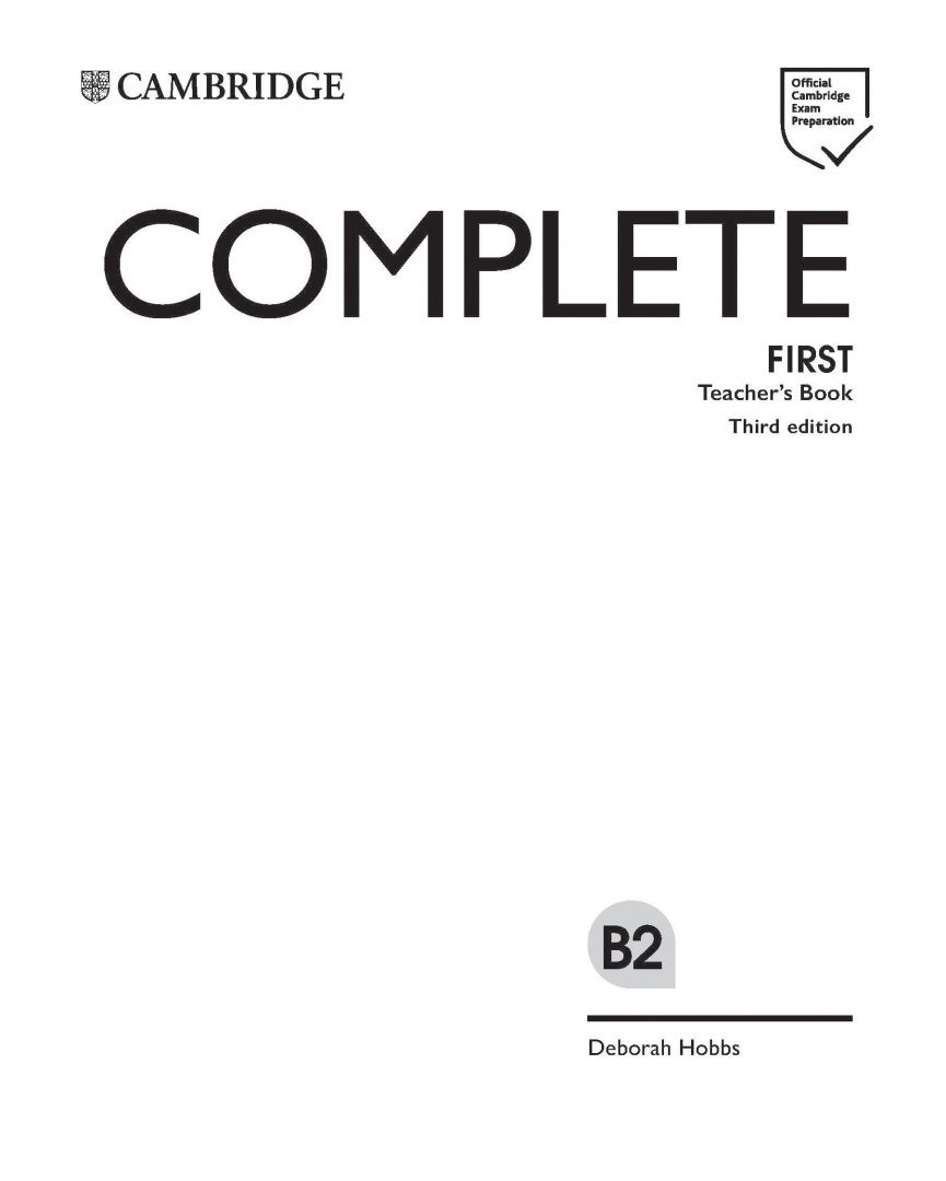 Deborah Hobbs: Complete. First. Third Edition. Teacher's Book