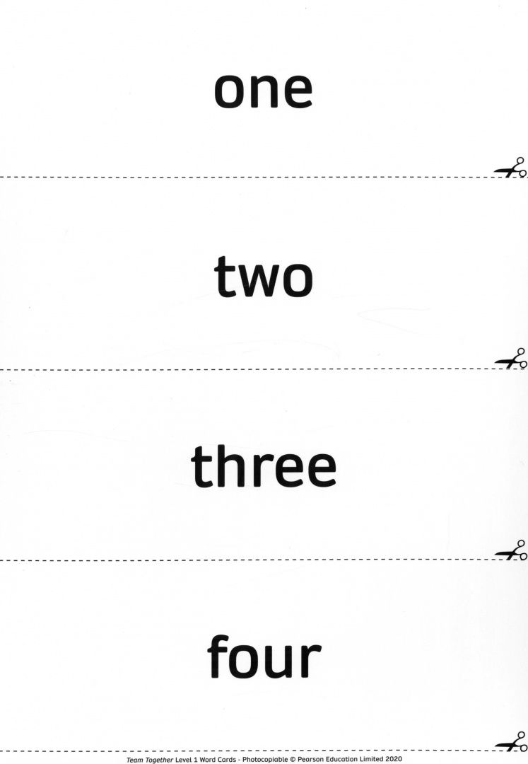 Team Together. Level 1. Word Cards