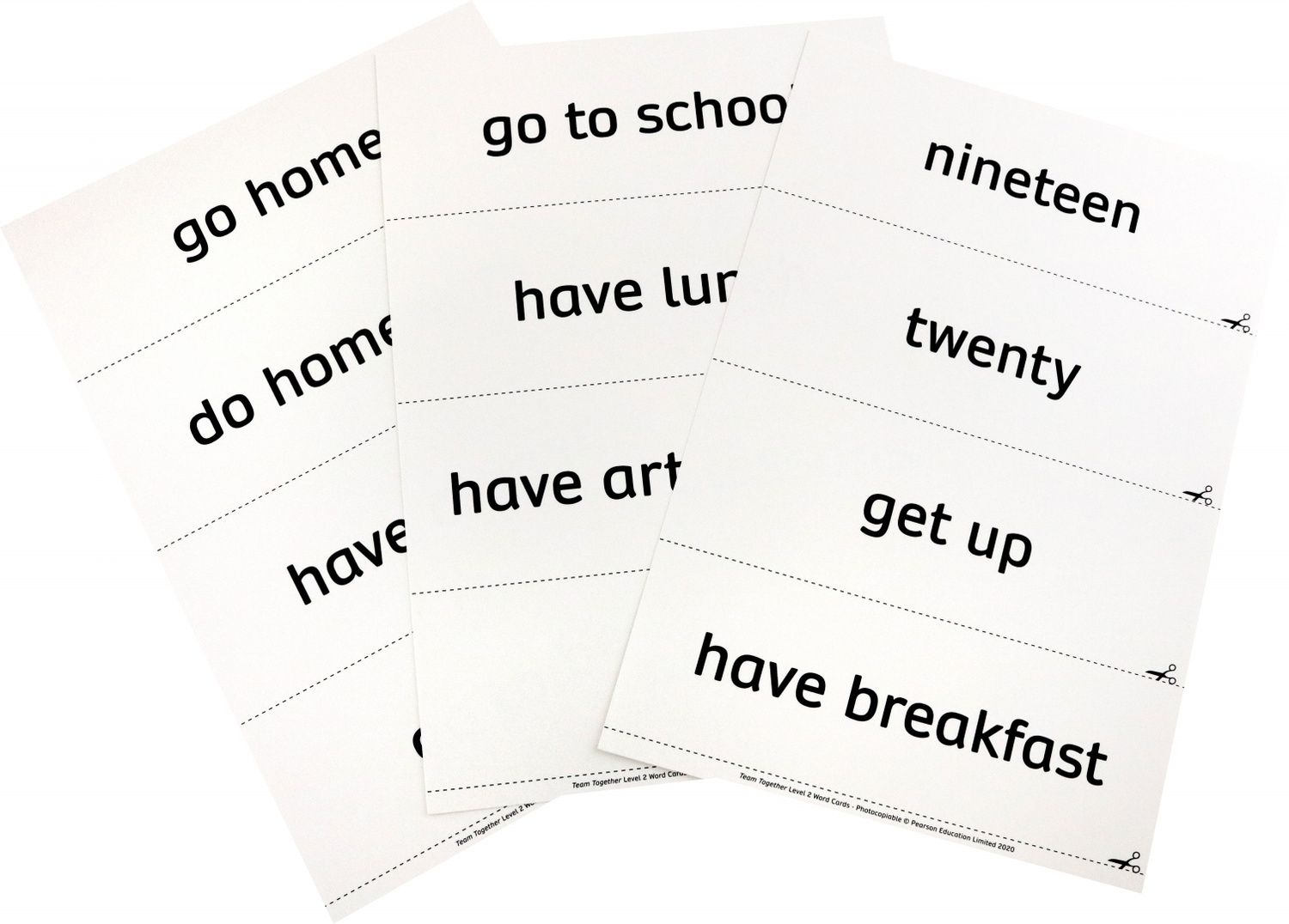 Team Together. Level 2. Word Cards