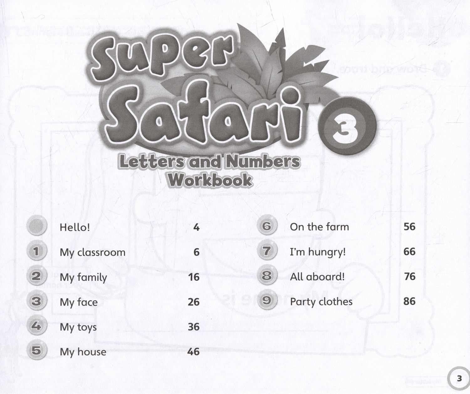 Super Safari. Level 3. Leters and Numbers. Workbook