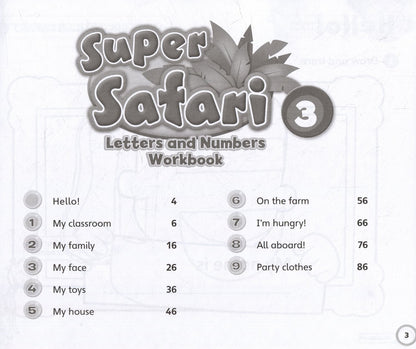 Super Safari. Level 3. Leters and Numbers. Workbook