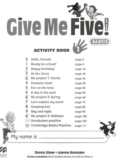 Joanne Ramsden: Give Me Five! Level 1. Basics Activity Book with Digital Activity Book