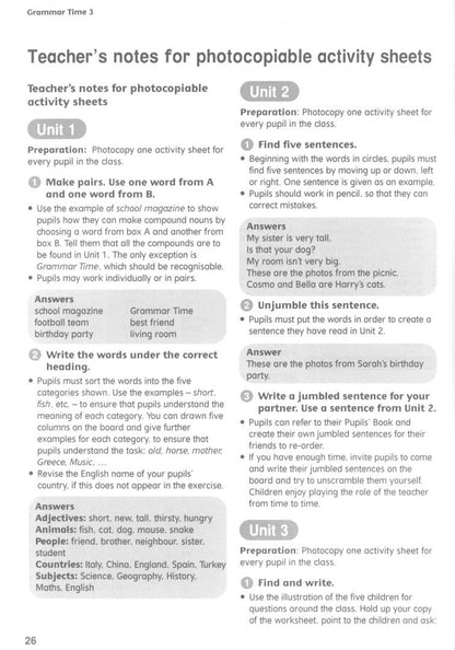 Sandy Jervis: New Grammar Time. Level 3. Teacher's Book
