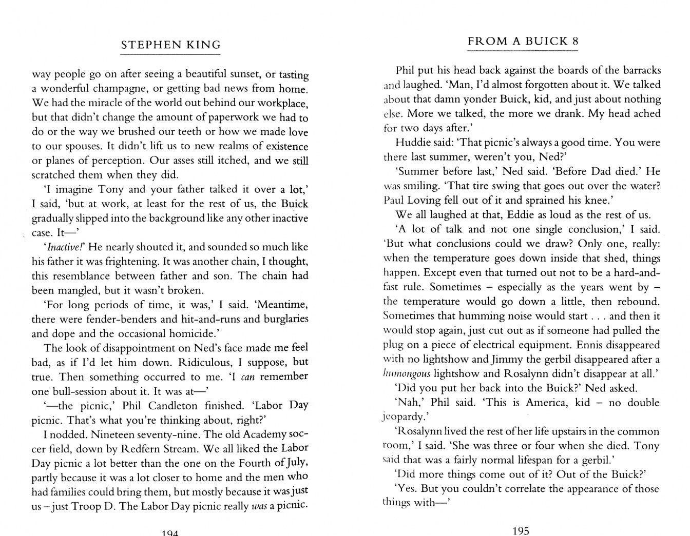 Stephen King: From a Buick 8