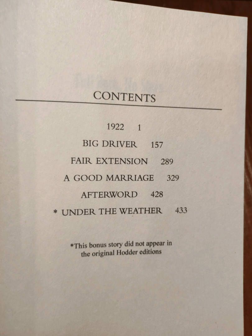Stephen King: Full Dark, No Stars