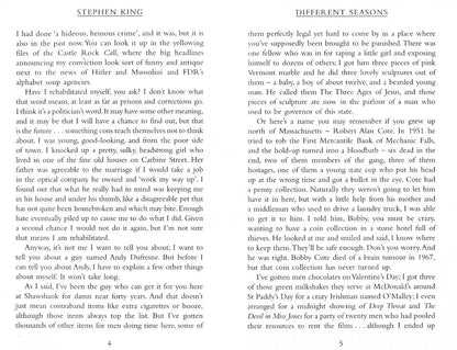Stephen King: Different Seasons