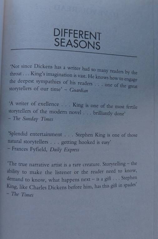 Stephen King: Different Seasons