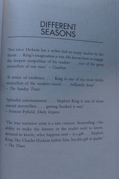 Stephen King: Different Seasons