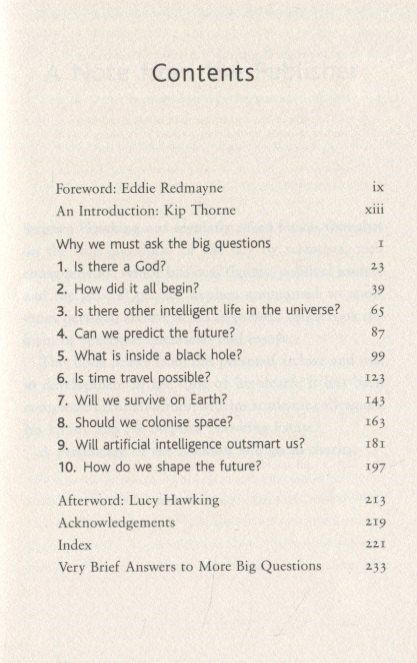 Stephen Hawking: Brief Answers to the Big Questions