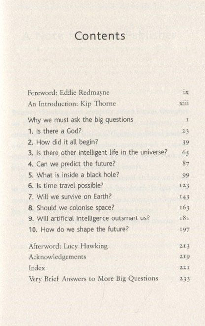 Stephen Hawking: Brief Answers to the Big Questions