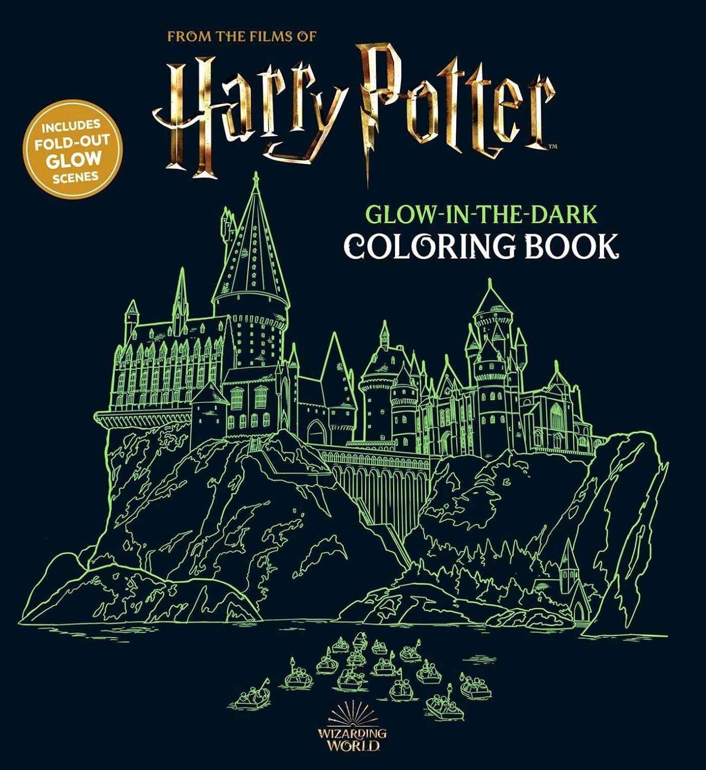 Harry Potter Glow in the Dark Coloring Book Гарри Поттер Светящаяся раскраска
