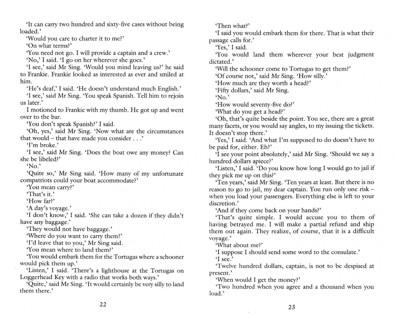 Ernest Hemingway: To Have & Have Not