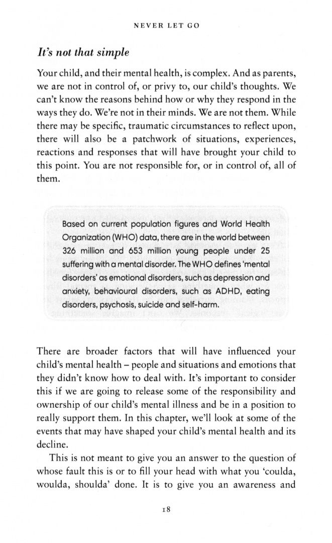 Suzanne Alderson: Never Let Go. How to Parent Your Child Through Mental Illness