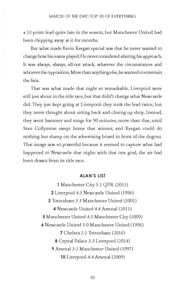 Micah Richards: Match of the Day. Top 10 of Everything