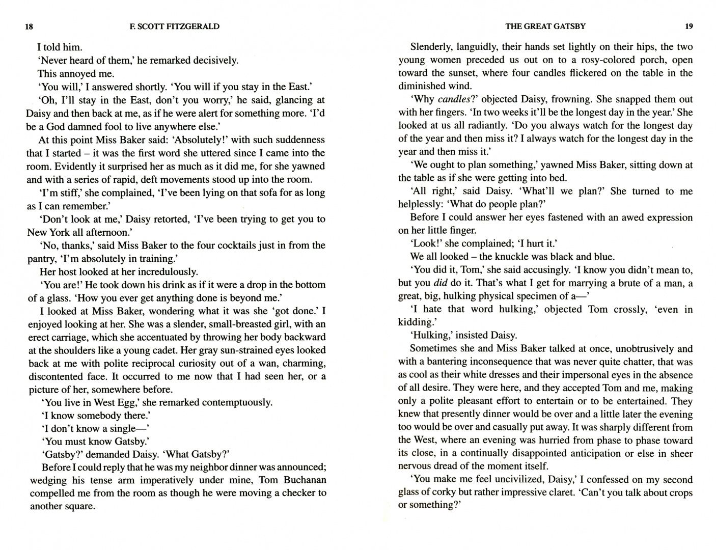 Francis Fitzgerald: The Great Gatsby