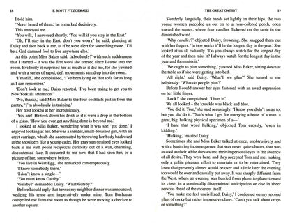 Francis Fitzgerald: The Great Gatsby